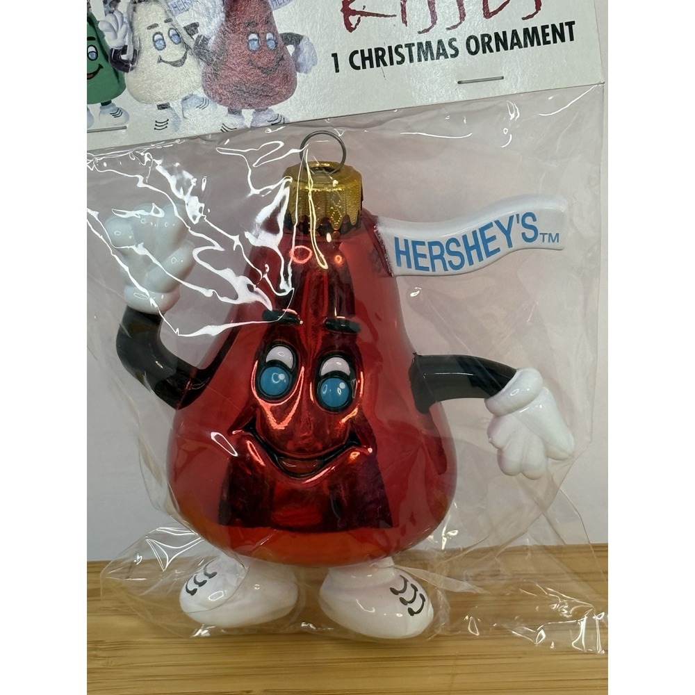 Hersheys Chocolate‎ Kiss Christmas Ornament Red Anthropomorphic Hershey PA NEW
